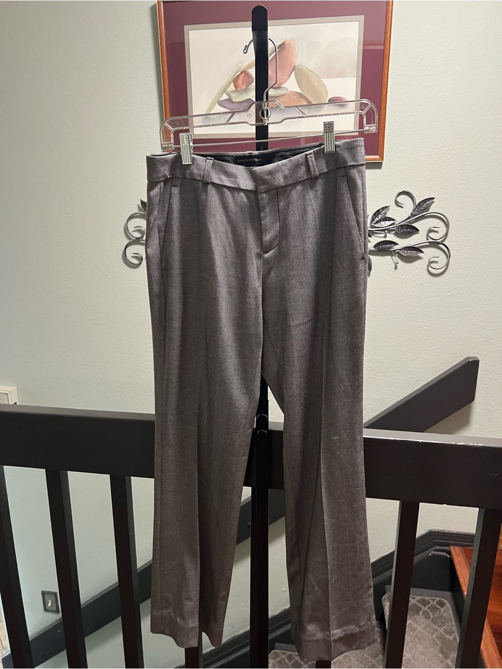 Banana Republic Gray Women's Straight-Leg Trousers Size 2 #295